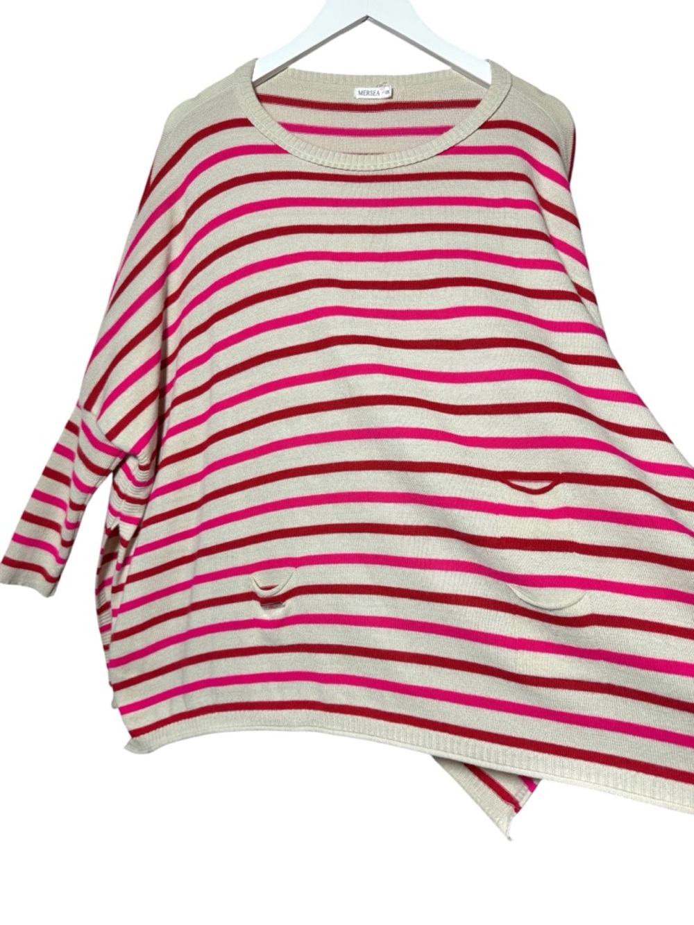 MERSEA Catalina Crewneck Sweater in Poppy Stripe OS - Picture 7 of 11